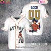 Kansas City Royals Dragon Ball Son Goku Baseball Jersey White
