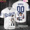 Los Angeles Dodgers Dragon Ball Son Goku Baseball Jersey Gray