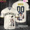 Milwaukee Brewers Dragon Ball Son Goku Baseball Jersey White