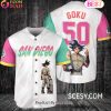 San Diego Padres Dragon Ball Son Goku Baseball Jersey White Striped