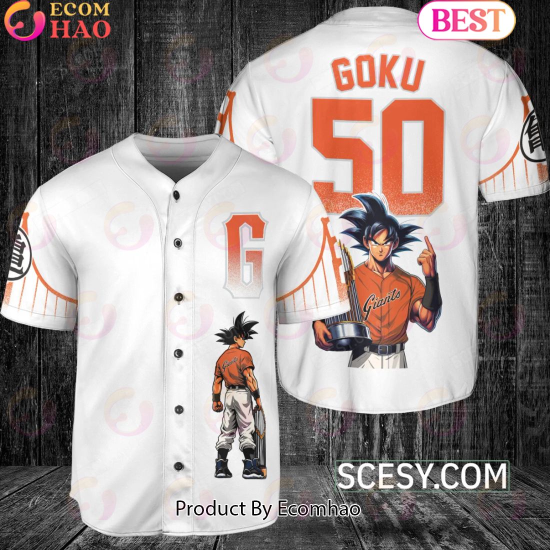 St.Louis Cardinals Dragon Ball Son Goku Baseball Jersey White