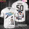 Tampa Bay Rays Dragon Ball Son Goku Baseball Jersey White Pipping