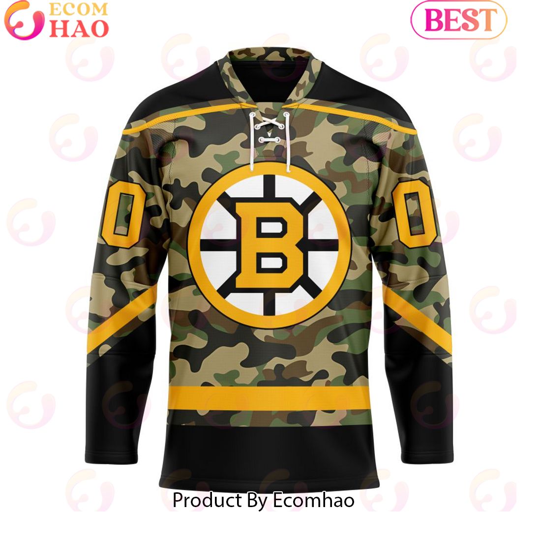 Personalized NHL Boston Bruins Special Camo Design Hockey Jersey