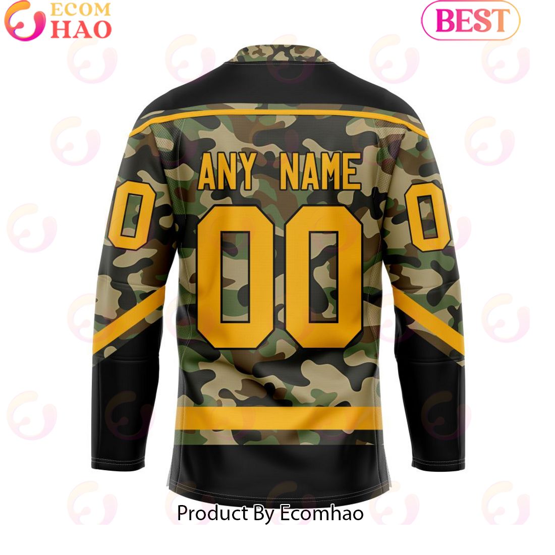 Personalized NHL Boston Bruins Special Camo Design Hockey Jersey