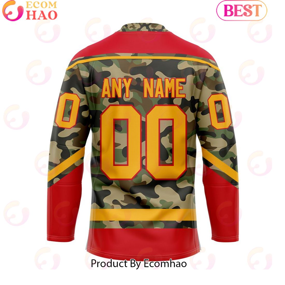 Personalized NHL Calgary Flames Special Camo Design Hockey Jersey