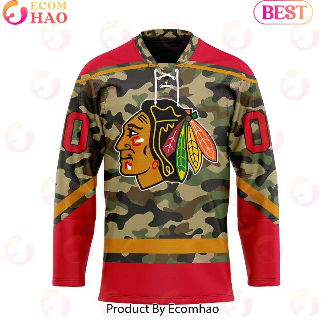 Personalized NHL Chicago Blackhawks Special Camo Design Hockey Jersey