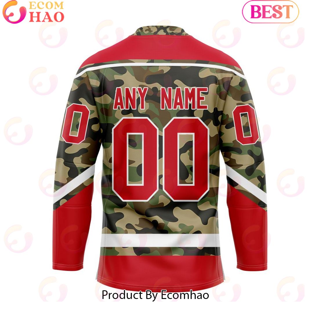 Personalized NHL Detroit Red Wings Special Camo Design Hockey Jersey