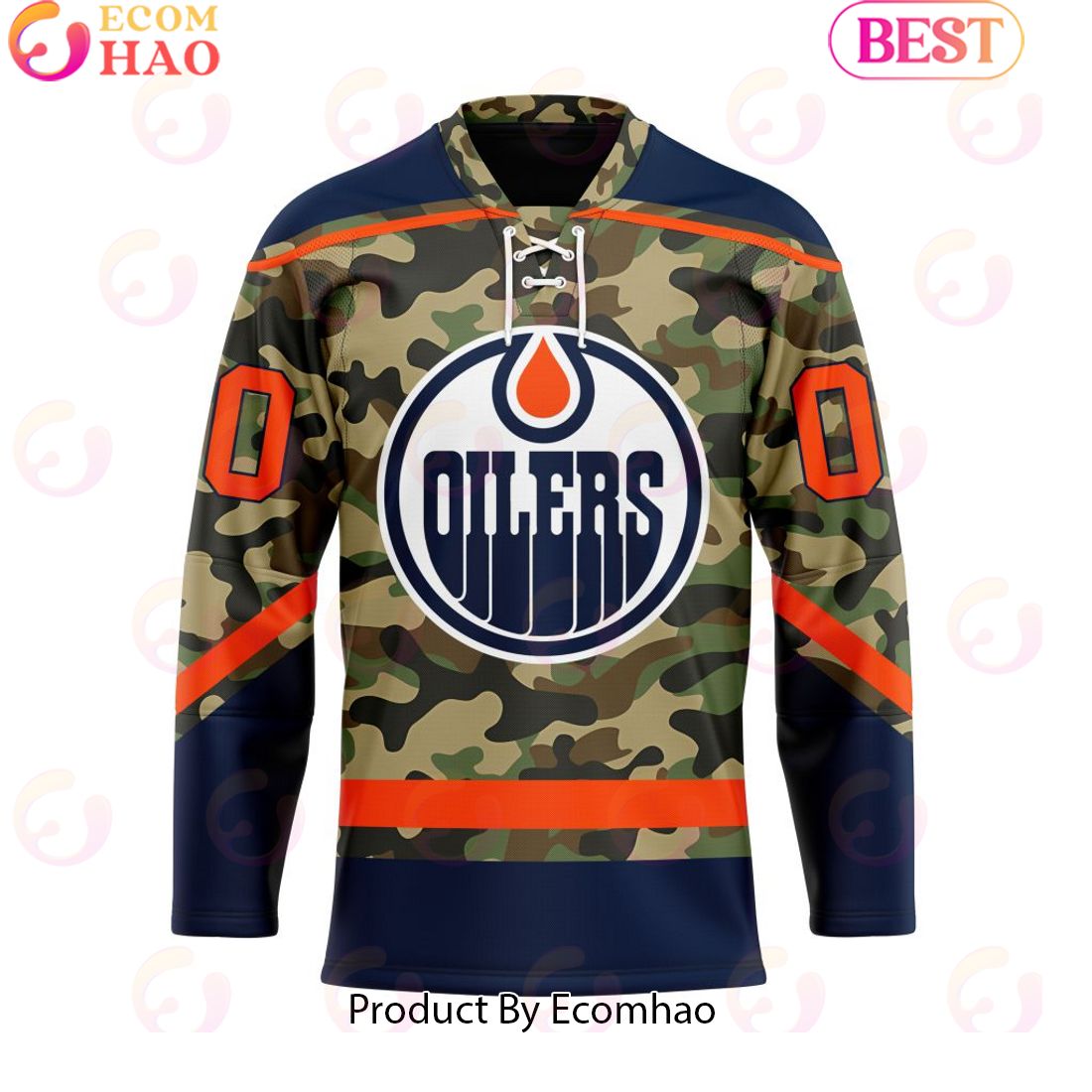 Personalized NHL Edmonton Oilers Special Camo Design Hockey Jersey