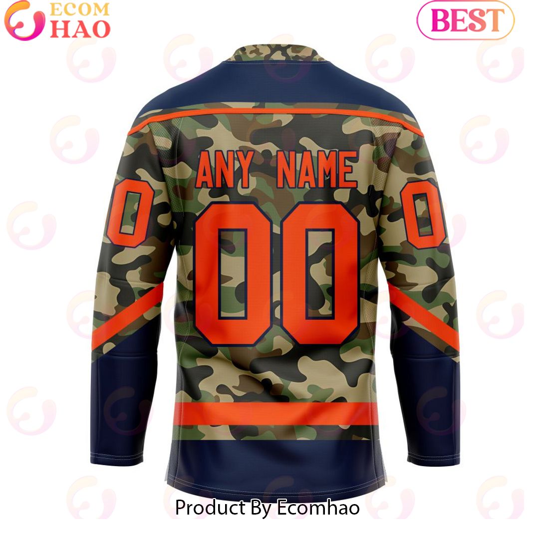 Personalized NHL Edmonton Oilers Special Camo Design Hockey Jersey