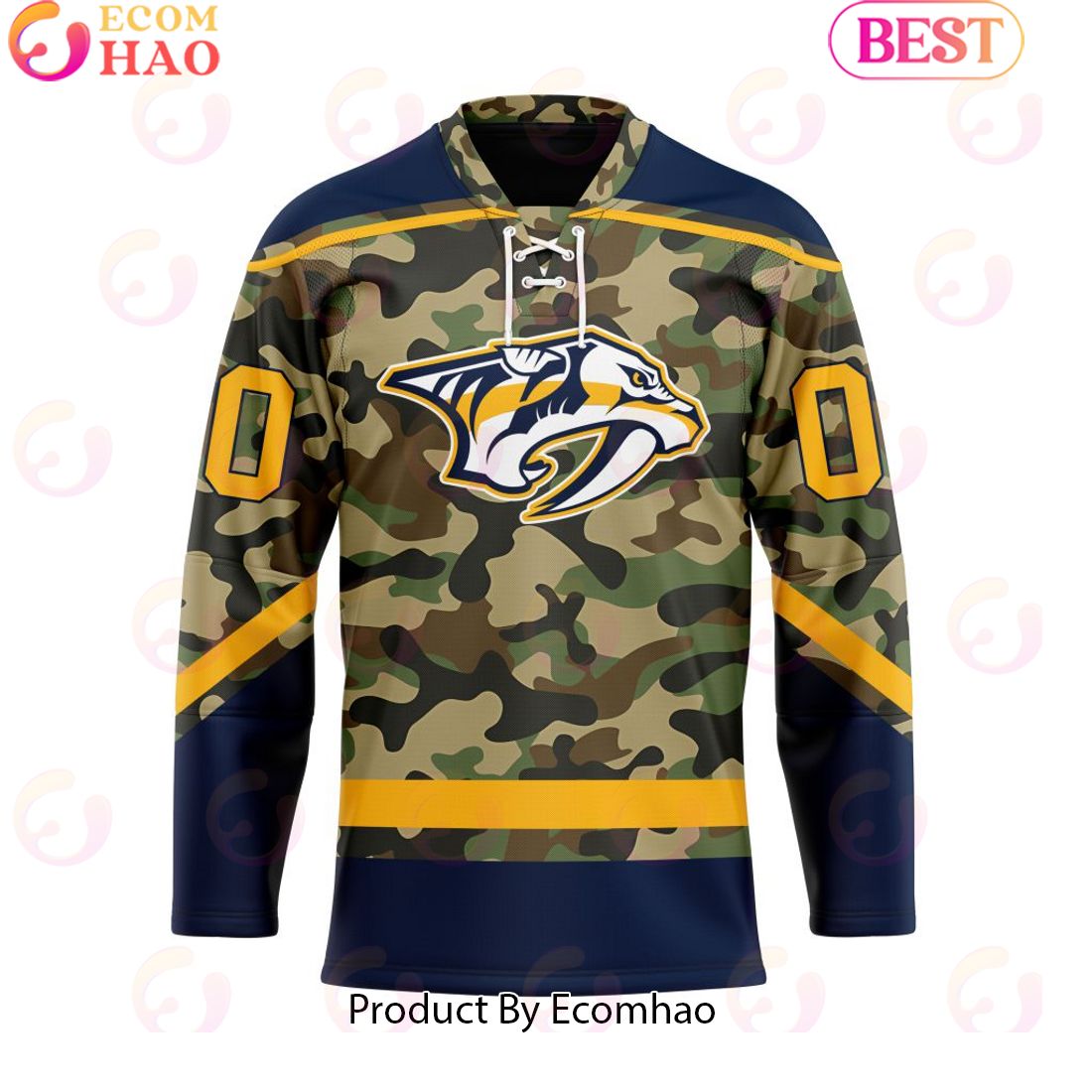 Personalized NHL Nashville Predators Special Camo Design Hockey Jersey