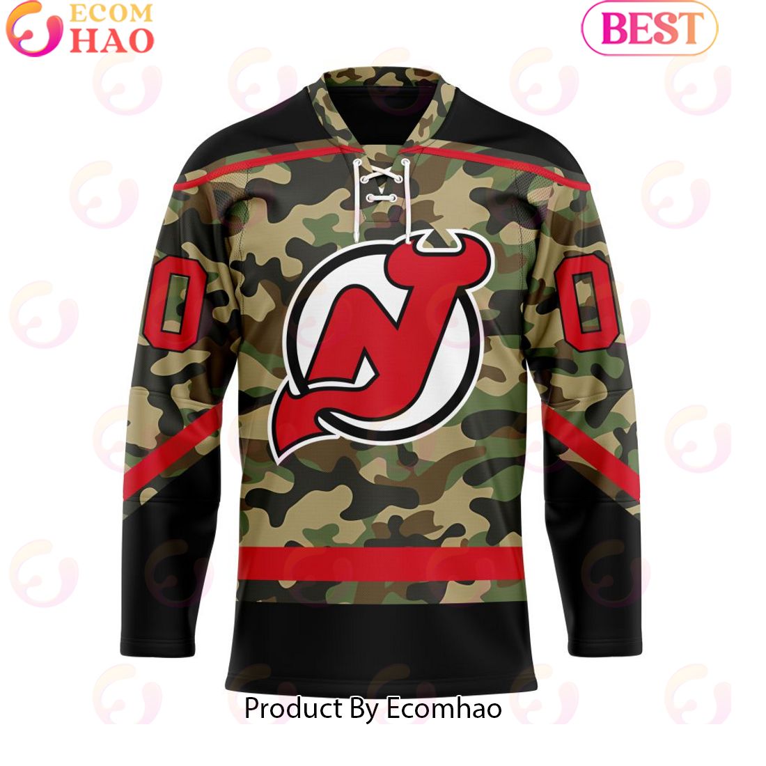 Personalized NHL New Jersey Devils Special Camo Design Hockey Jersey