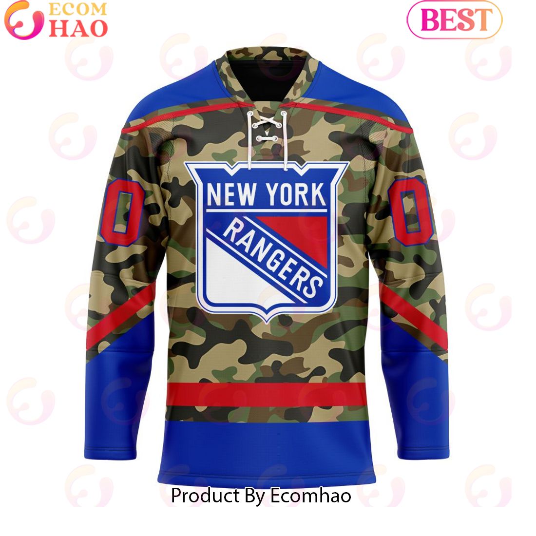 Personalized NHL New York Rangers Special Camo Design Hockey Jersey