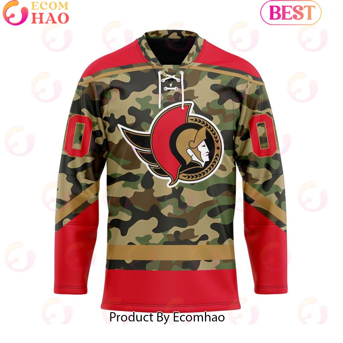 Personalized NHL Ottawa Senators Special Camo Design Hockey Jersey