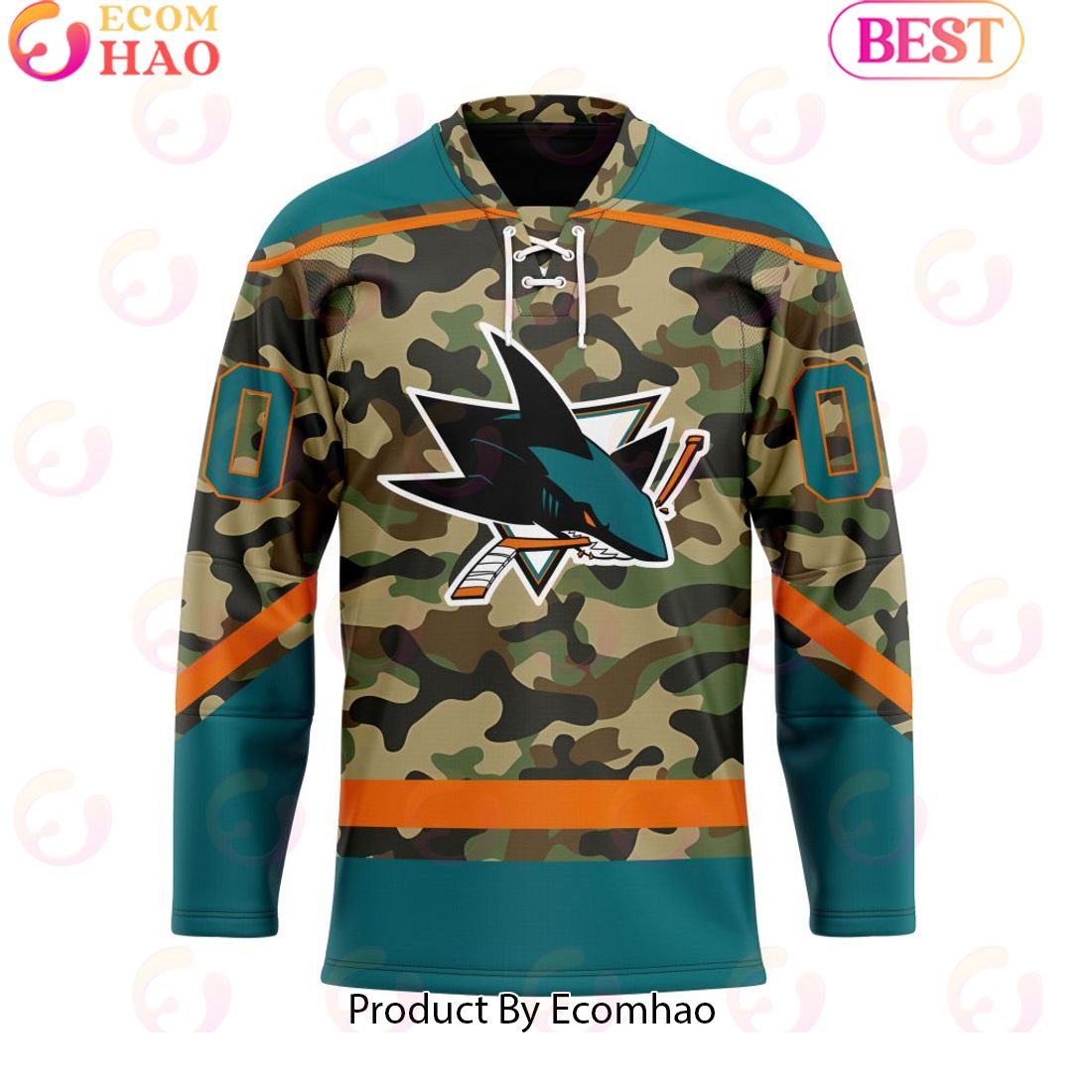 Personalized NHL San Jose Sharks Special Camo Design Hockey Jersey