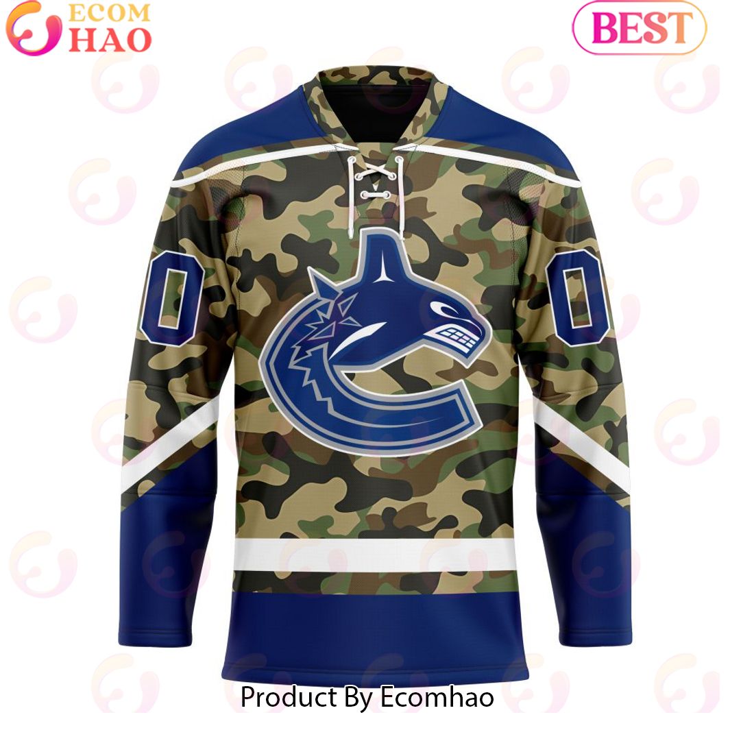 Personalized NHL Vancouver Canucks Special Camo Design Hockey Jersey