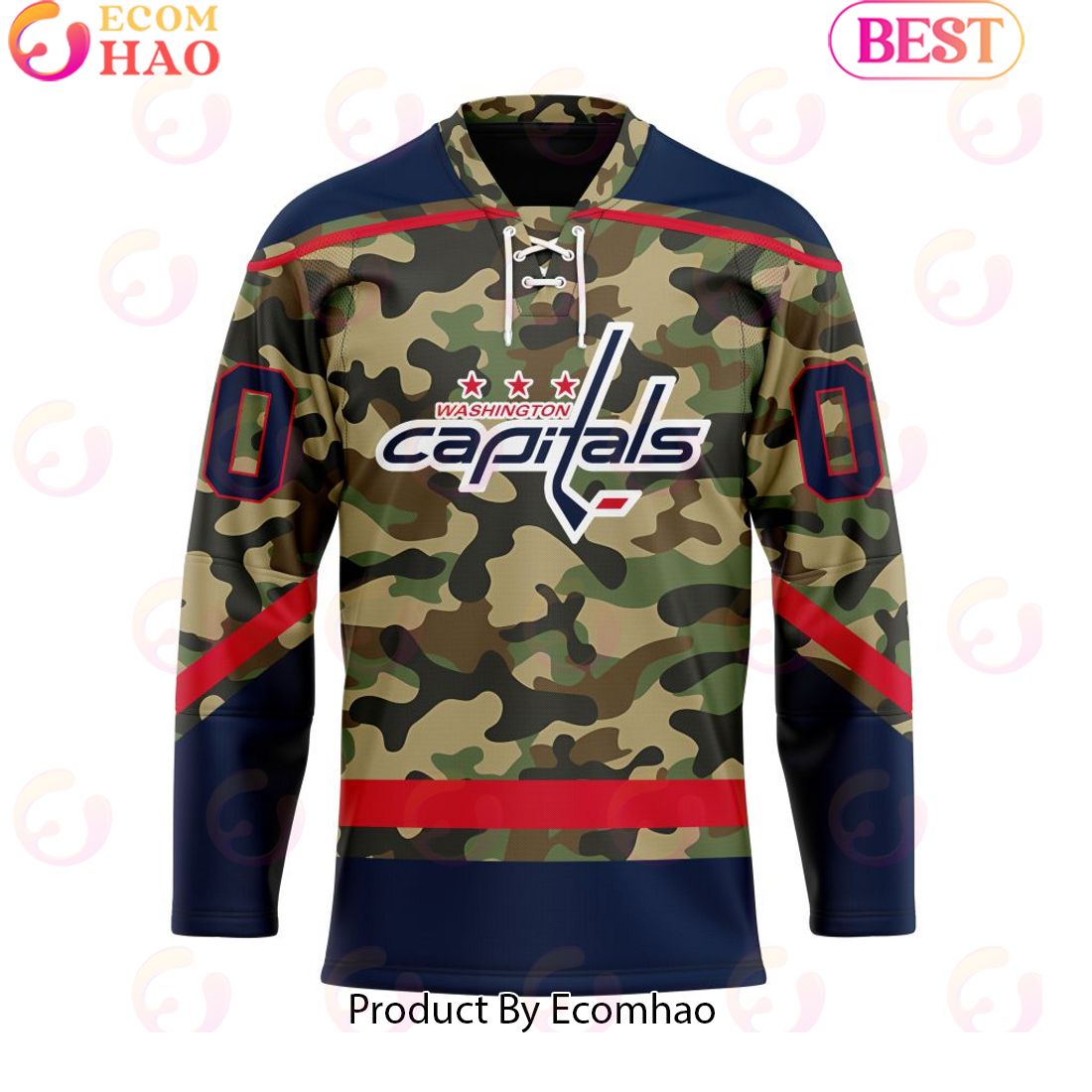 Personalized NHL Washington Capitals Special Camo Design Hockey Jersey