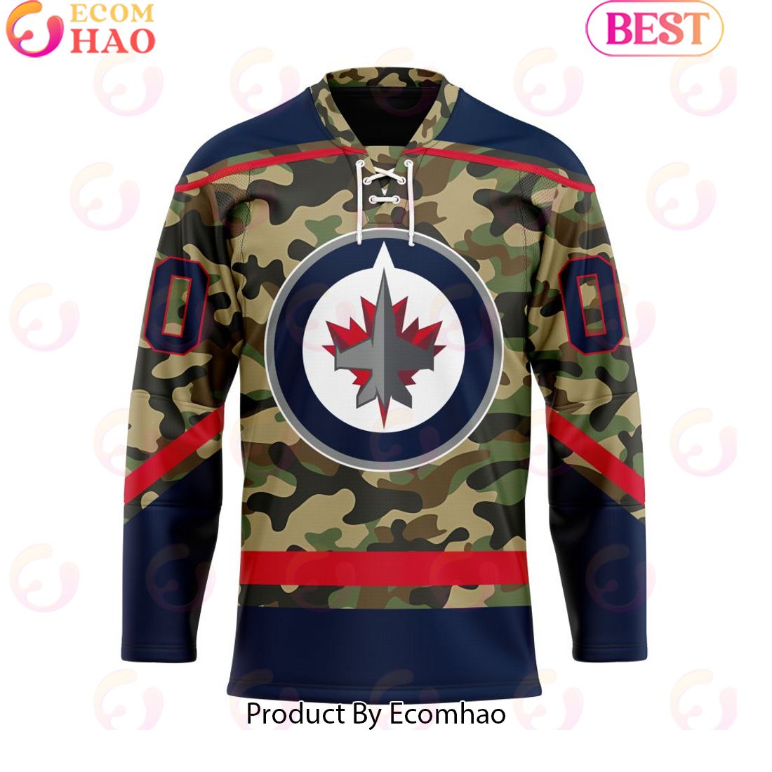 Personalized NHL Winnipeg Jets Special Camo Design Hockey Jersey