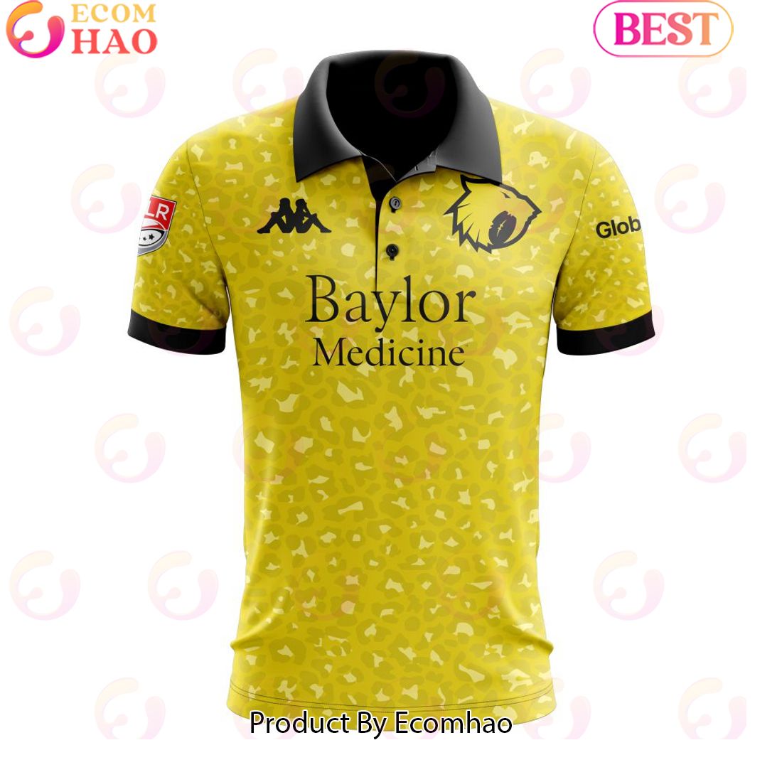 MLR Houston SaberCats Personalized 2024 Away Polo Shirt