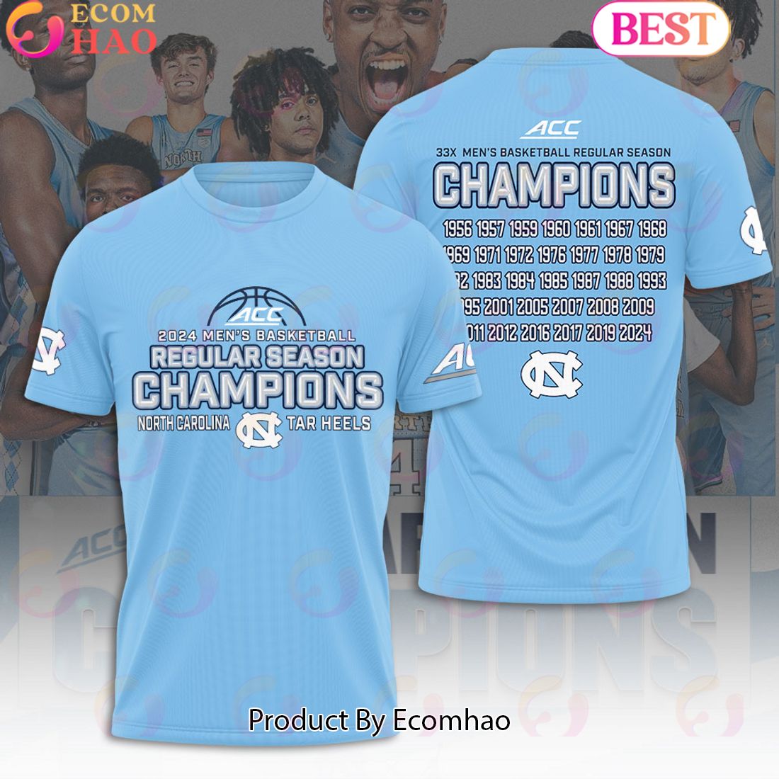 2024 Men’s Basketball Regular Season Champions North Carolina Tar Heels Hoodie