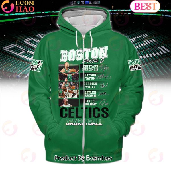 Boston Celtics Basketball Starting 5 Green Hoodie