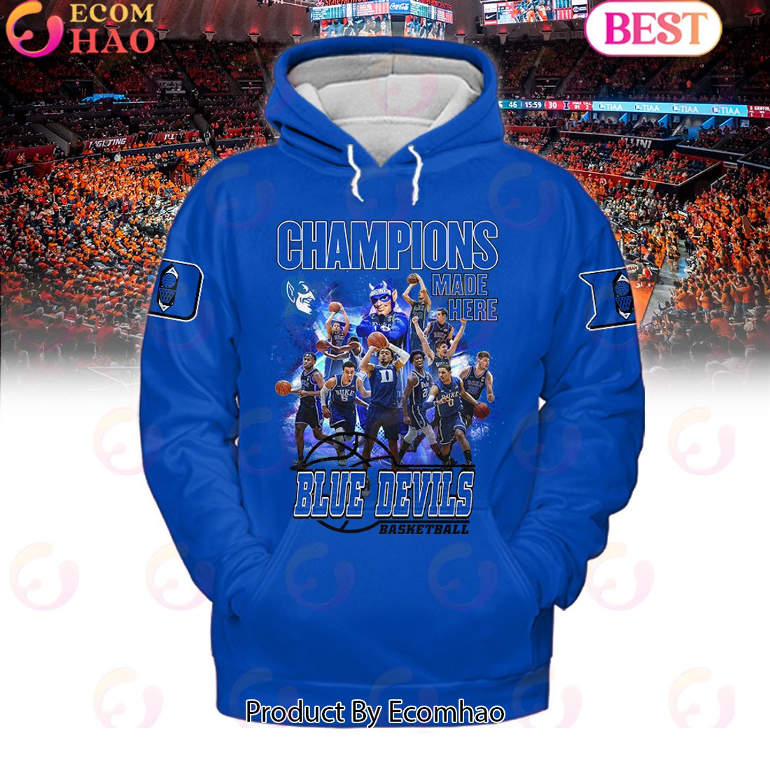 Champions Made Here Blue Devils Basketball Blue Hoodie