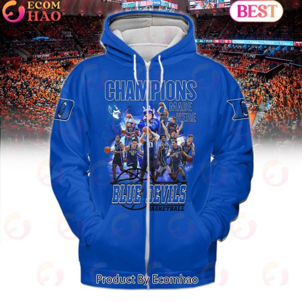 Champions Made Here Blue Devils Basketball Blue Hoodie