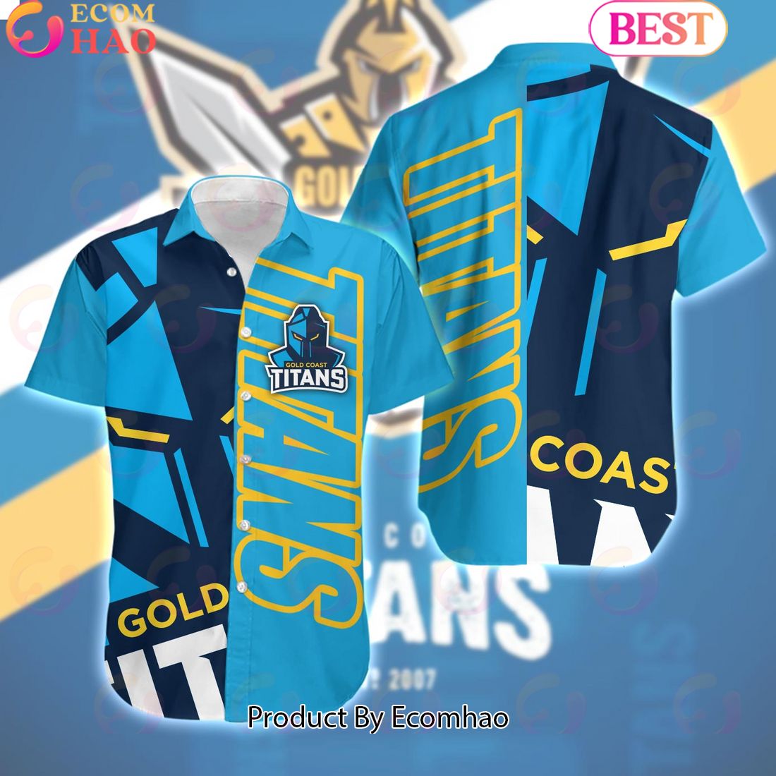 NRL Gold Coast Titans Party Hawaiian Shirt