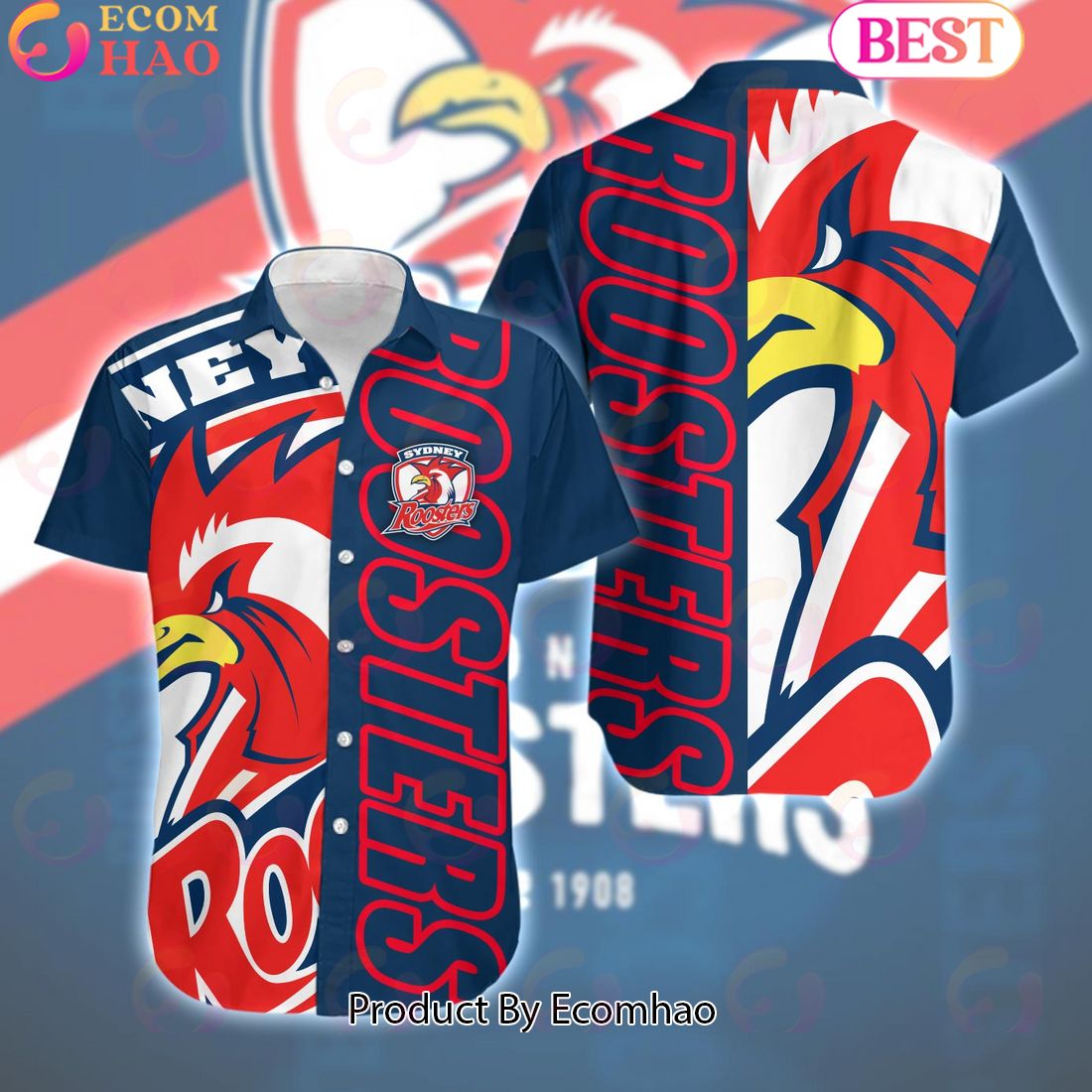 NRL Sydney Roosters Party Hawaiian Shirt