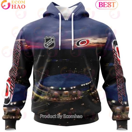 NHL Carolina Hurricanes Personalized Arena Skyline Design ST2403 3D Hoodie