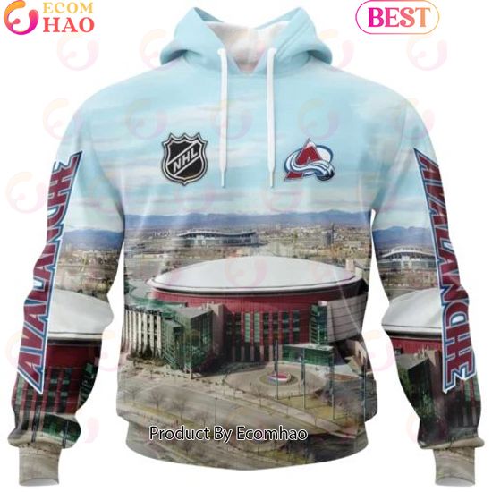 NHL Colorado Avalanche Personalized Arena Skyline Design ST2403 3D Hoodie