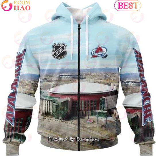 NHL Colorado Avalanche Personalized Arena Skyline Design ST2403 3D Hoodie