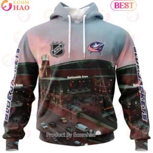 NHL Columbus Blue Jackets Personalized Arena Skyline Design ST2403 3D Hoodie
