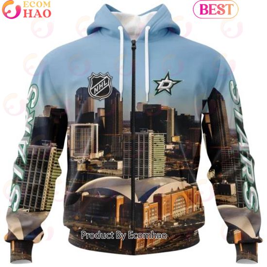 NHL Dallas Stars Personalized Arena Skyline Design ST2403 3D Hoodie