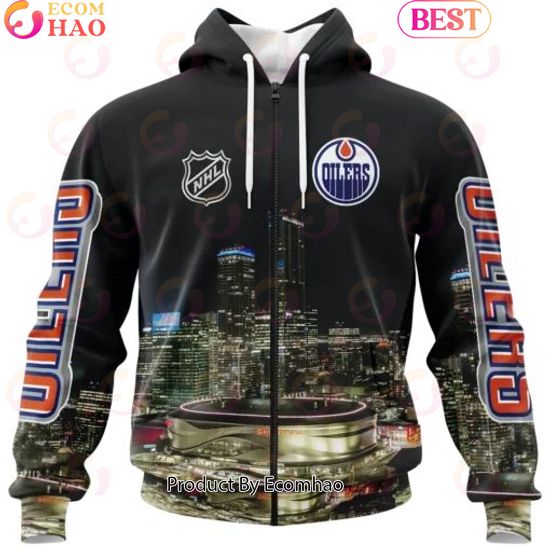 NHL Edmonton Oilers Personalized Arena Skyline Design ST2403 3D Hoodie