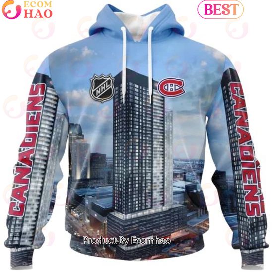 NHL Montreal Canadiens Personalized Arena Skyline Design ST2403 3D Hoodie