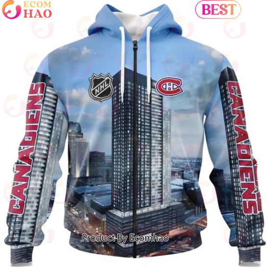 NHL Montreal Canadiens Personalized Arena Skyline Design ST2403 3D Hoodie