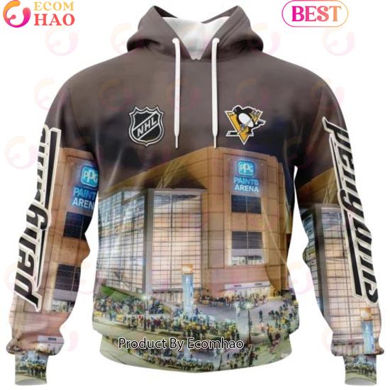 NHL Pittsburgh Penguins Personalized Arena Skyline Design ST2403 3D Hoodie