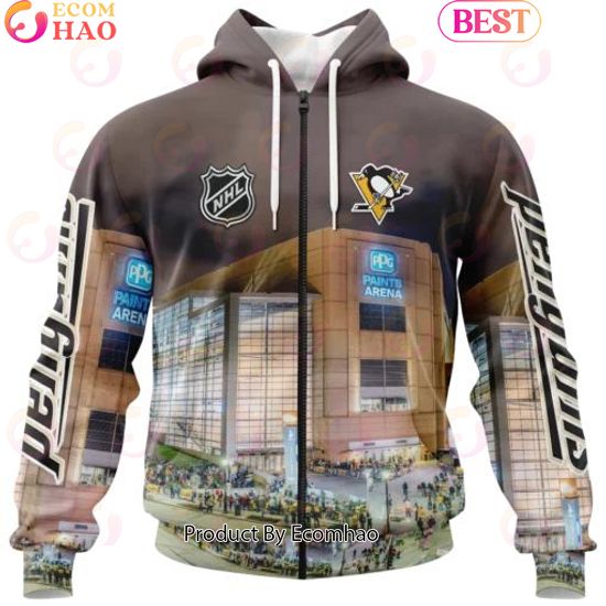 NHL Pittsburgh Penguins Personalized Arena Skyline Design ST2403 3D Hoodie