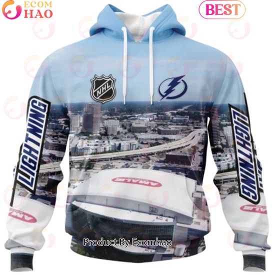 NHL Tampa Bay Lightning Personalized Arena Skyline Design ST2403 3D Hoodie