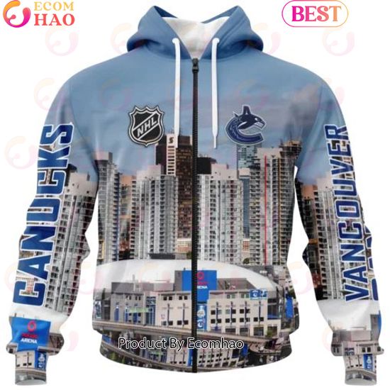 NHL Vancouver Canucks Personalized Arena Skyline Design ST2403 3D Hoodie