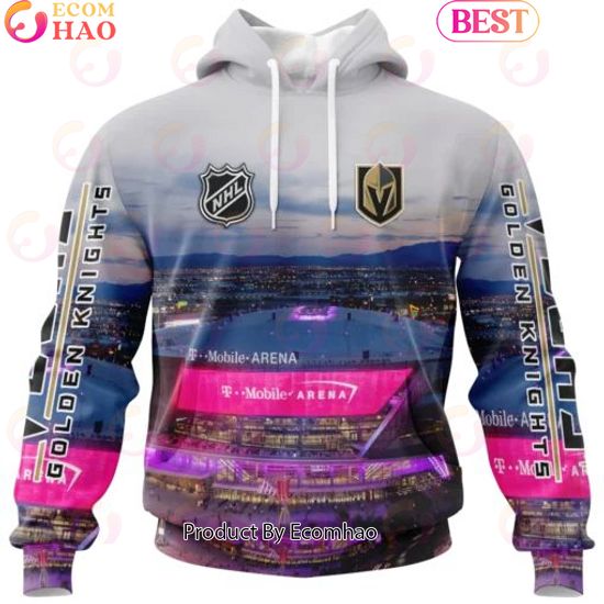 NHL Vegas Golden Knights Personalized Arena Skyline Design ST2403 3D Hoodie