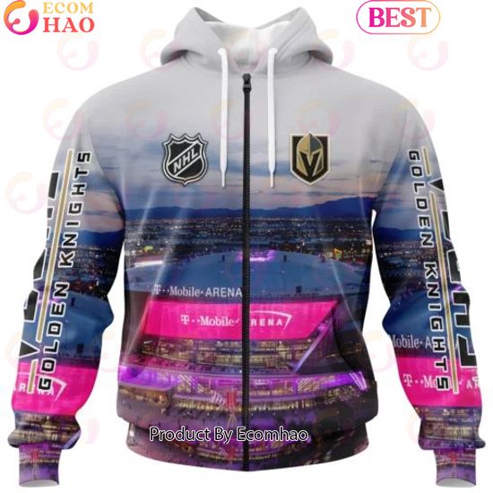 NHL Vegas Golden Knights Personalized Arena Skyline Design ST2403 3D Hoodie