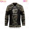 NHL Carolina Hurricanes Personalized Camo Hockey Jersey Honoring Veterans