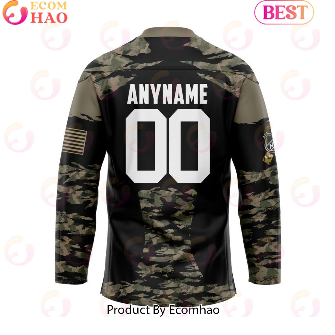 NHL Colorado Avalanche Personalized Camo Hockey Jersey Honoring Veterans