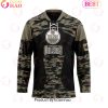NHL Detroit Red Wings Personalized Camo Hockey Jersey Honoring Veterans