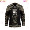 NHL New York Islanders Personalized Camo Hockey Jersey Honoring Veterans