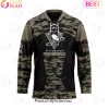 NHL Philadelphia Flyers Personalized Camo Hockey Jersey Honoring Veterans