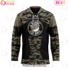 NHL Seattle Kraken Personalized Camo Hockey Jersey Honoring Veterans