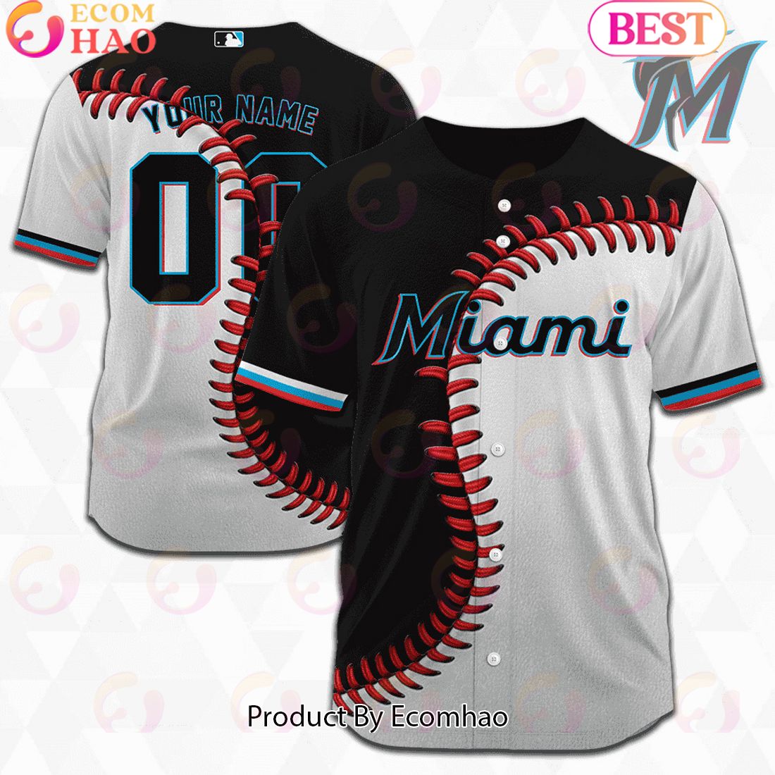 MLB Miami Marlins Custom Jersey