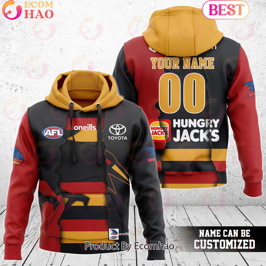 Adelaide Crows – AFL 2024 Mix Guernseys Combo Hoodie Pants Limited Edition